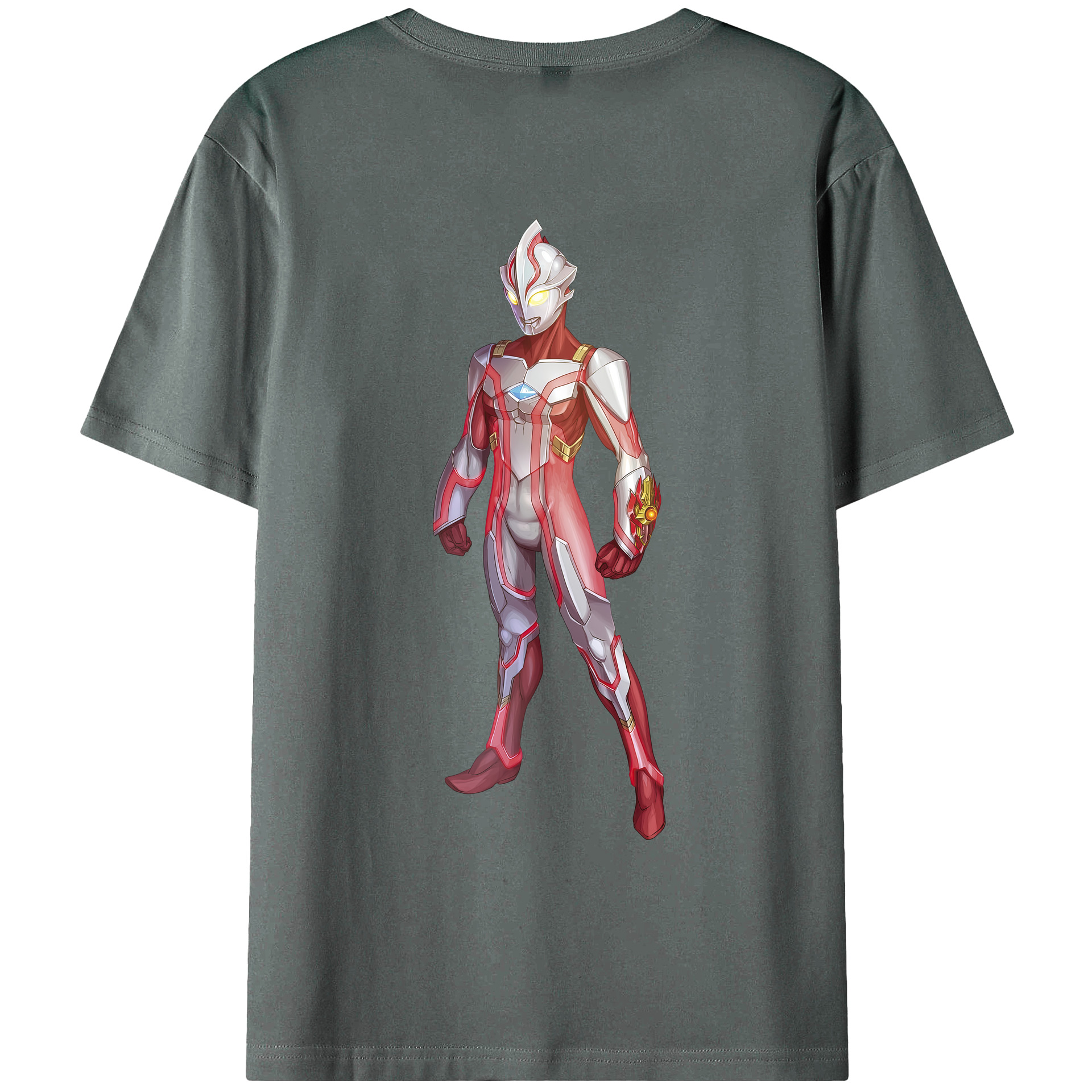 （画像用） ウルトラマン Ultraman 綿100％ メンズ半袖Tシャツ（バックプリント） 通気性